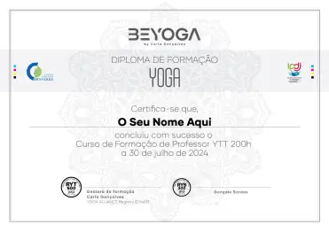 Certificado BeYoga YTT 200H